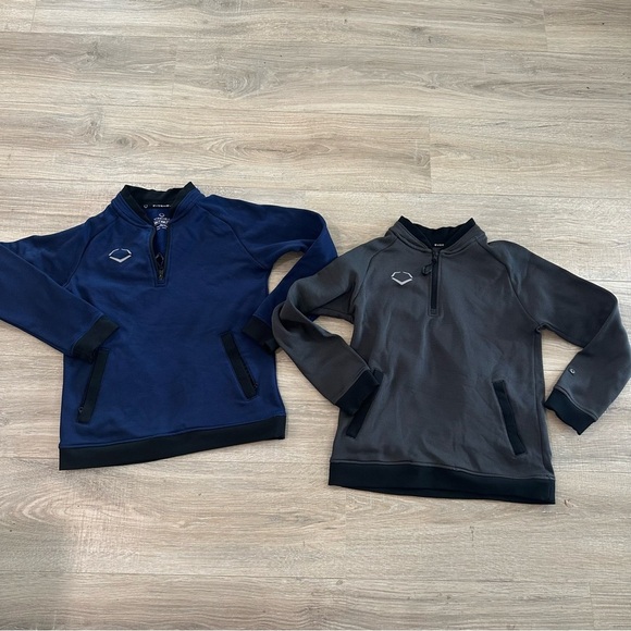 Evoshield gray and blue 1/4 zip pullovers - Picture 1 of 9